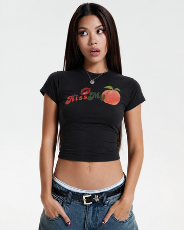Kiss My Peach Baby Tee