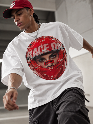 RACE ON GRAPHIC T SHIRT