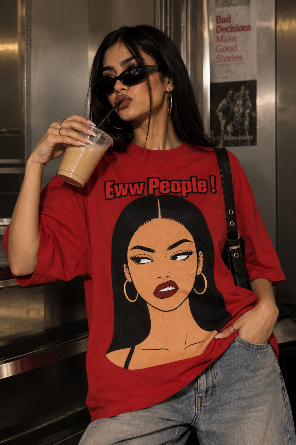 EWW people oversized tee