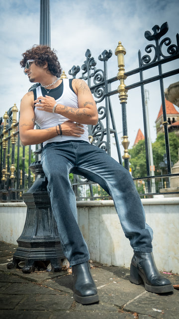 Asphalt Wash Straight Fit Denim