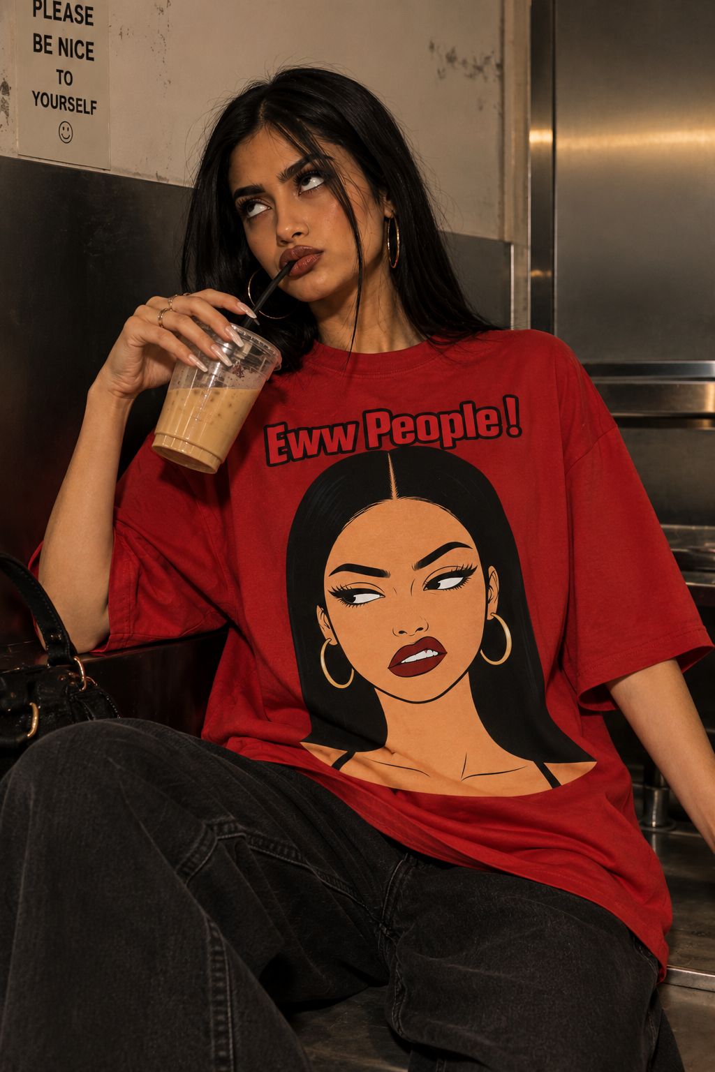 EWW people oversized tee