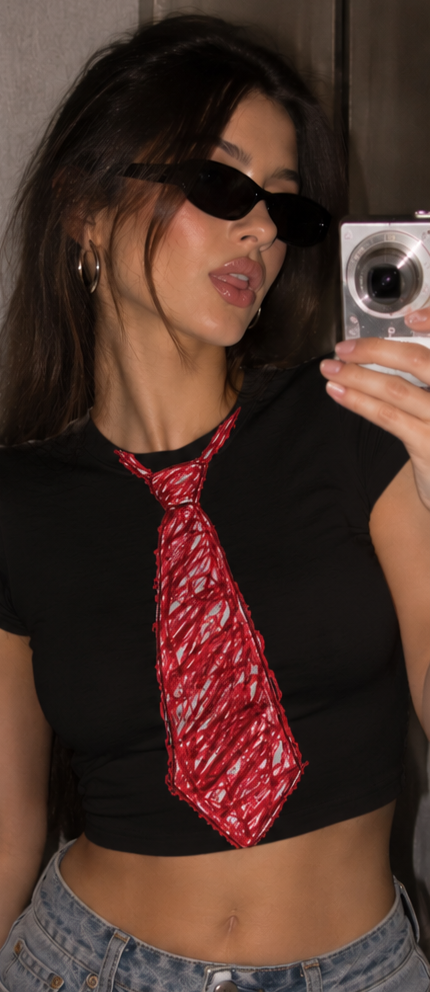 Tie Scribble Baby Tee