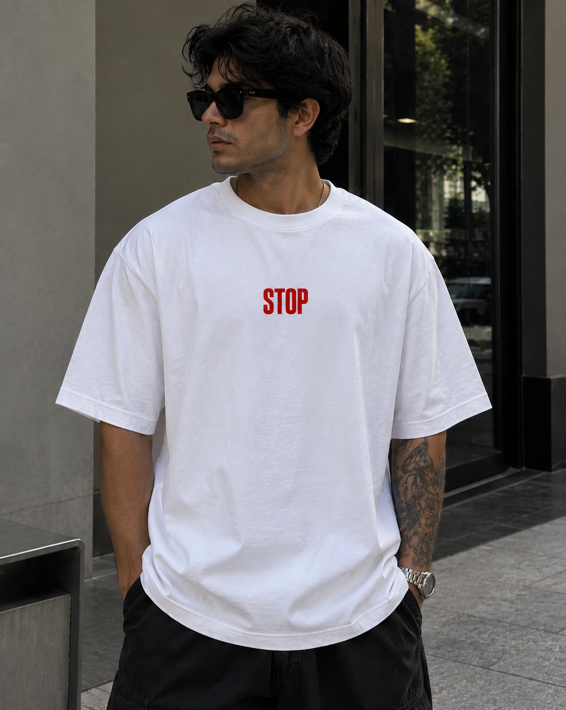 Don't Come To Me With Your Problems Oversized Tee in White
