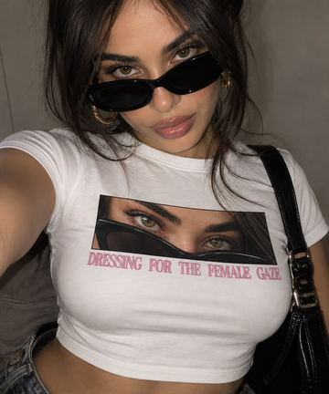 Dressing for the female gaze baby tee