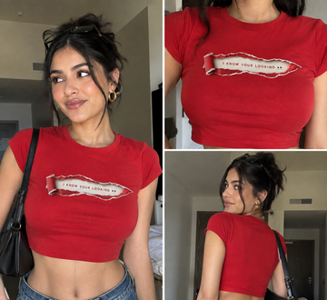 I Know Your Looking Baby Tee